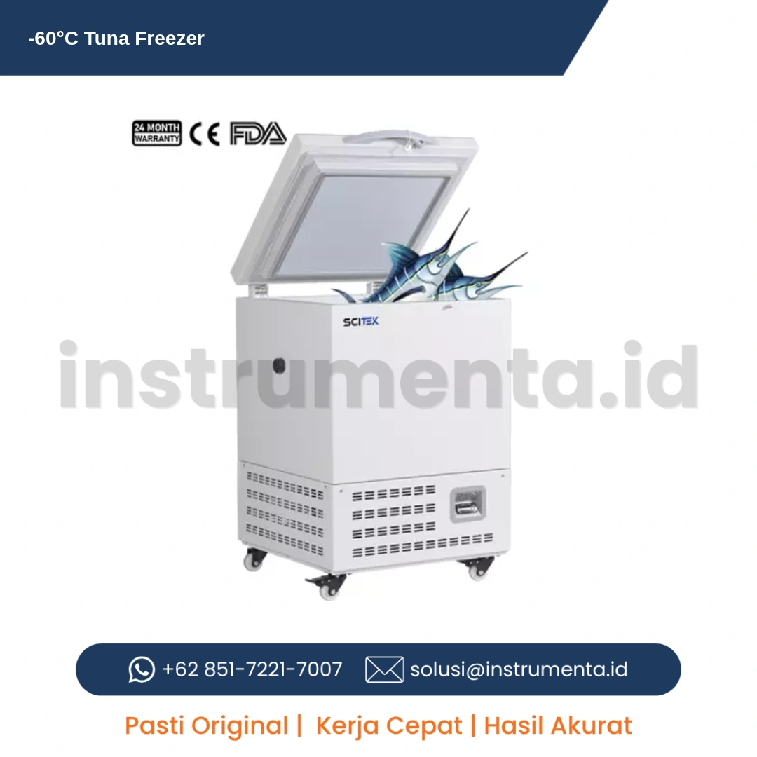 Chest Freezer Scitek -60 Derajat Celcius Tuna Freezer Lemari Pembeku Suhu Ultra Rendah Horizontal Deep Freezer Medis dan Industri